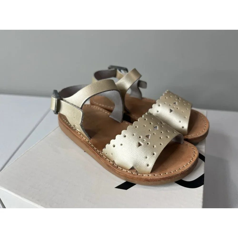 Freshly Picked Toddler Platinum Laguna Sandal Size‎ 5 With Box